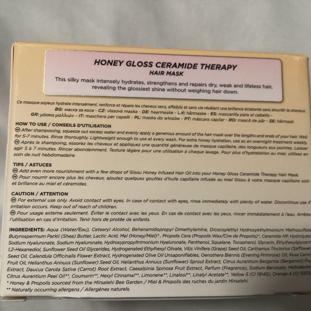 Gisou Honey Gloss Hydrating Hair Mask 75ml small size - Picture 4 of 4